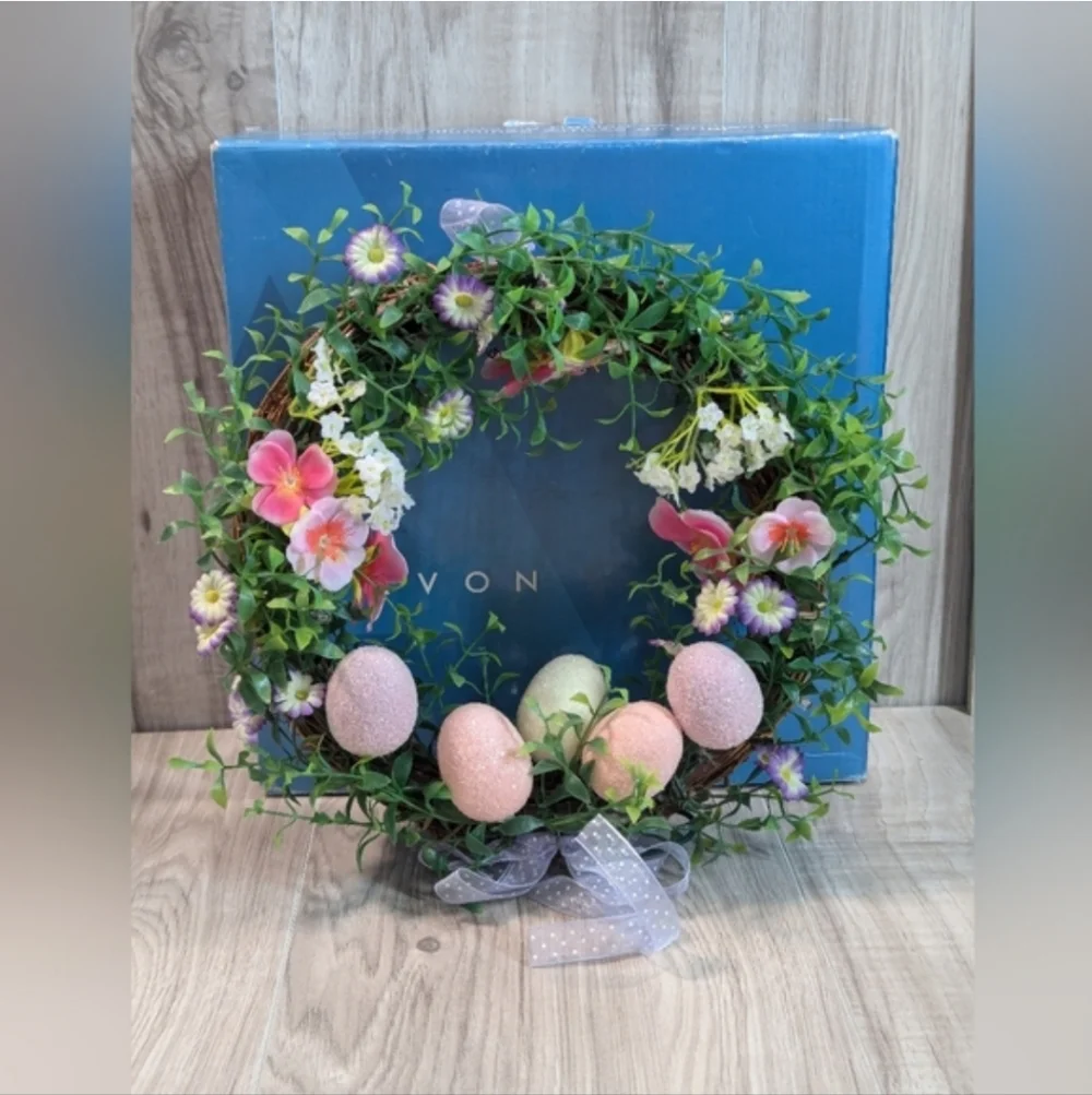 SIGNS OF SPRING LIGHTED WREATH EASTER SPRING VINTAGE 2006 AVON